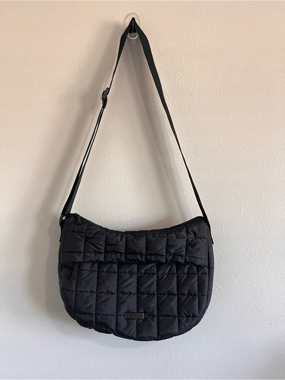 Black Quilted Crossbody Shoulder Bag - Reebok